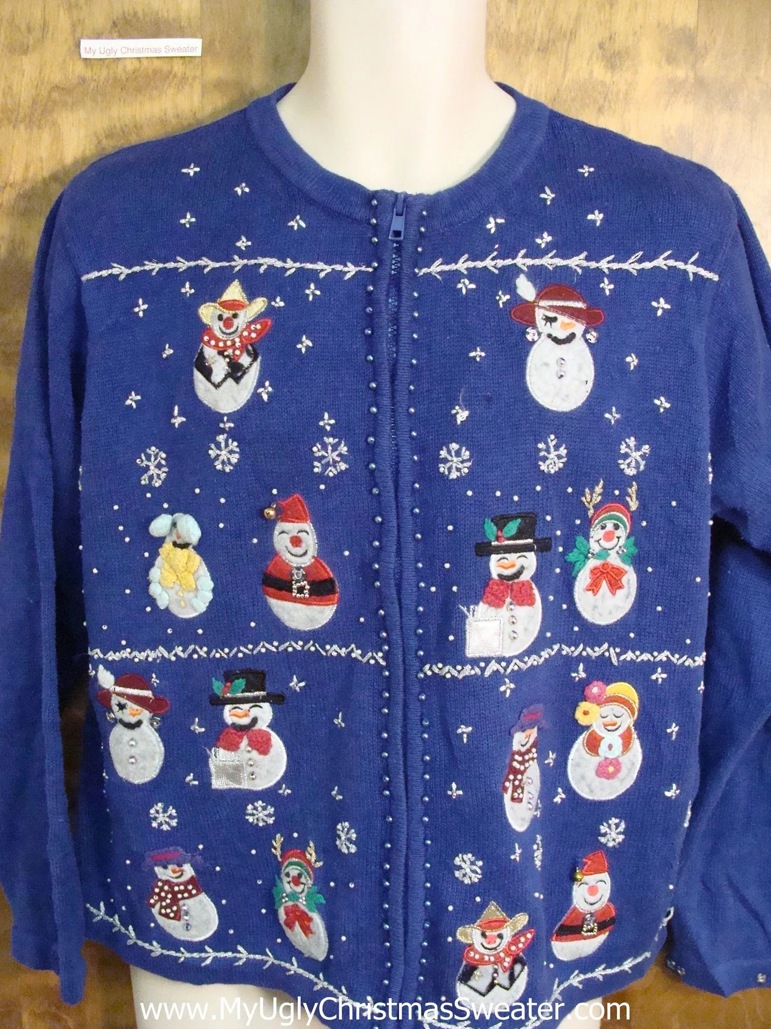 Bright Blue Funny Christmas Sweater Loaded