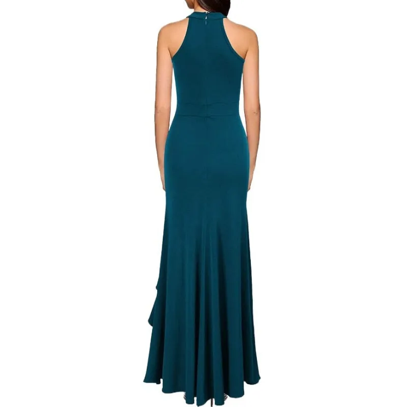 Funki Buys | Dresses | Women's High Split Ruffled Hem Long Dress