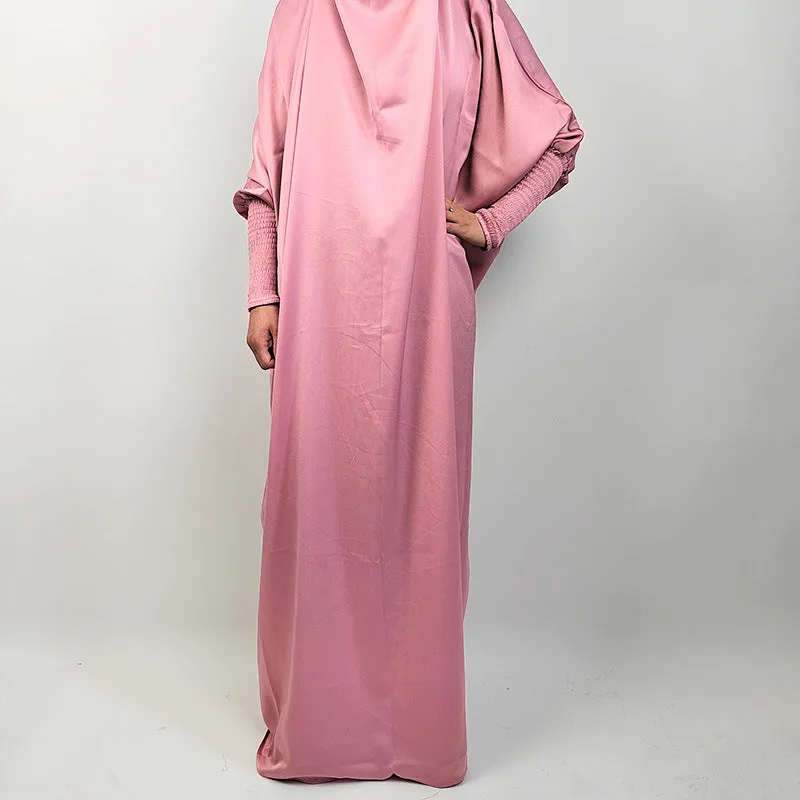 FY124771 solid color muslim abaya dress