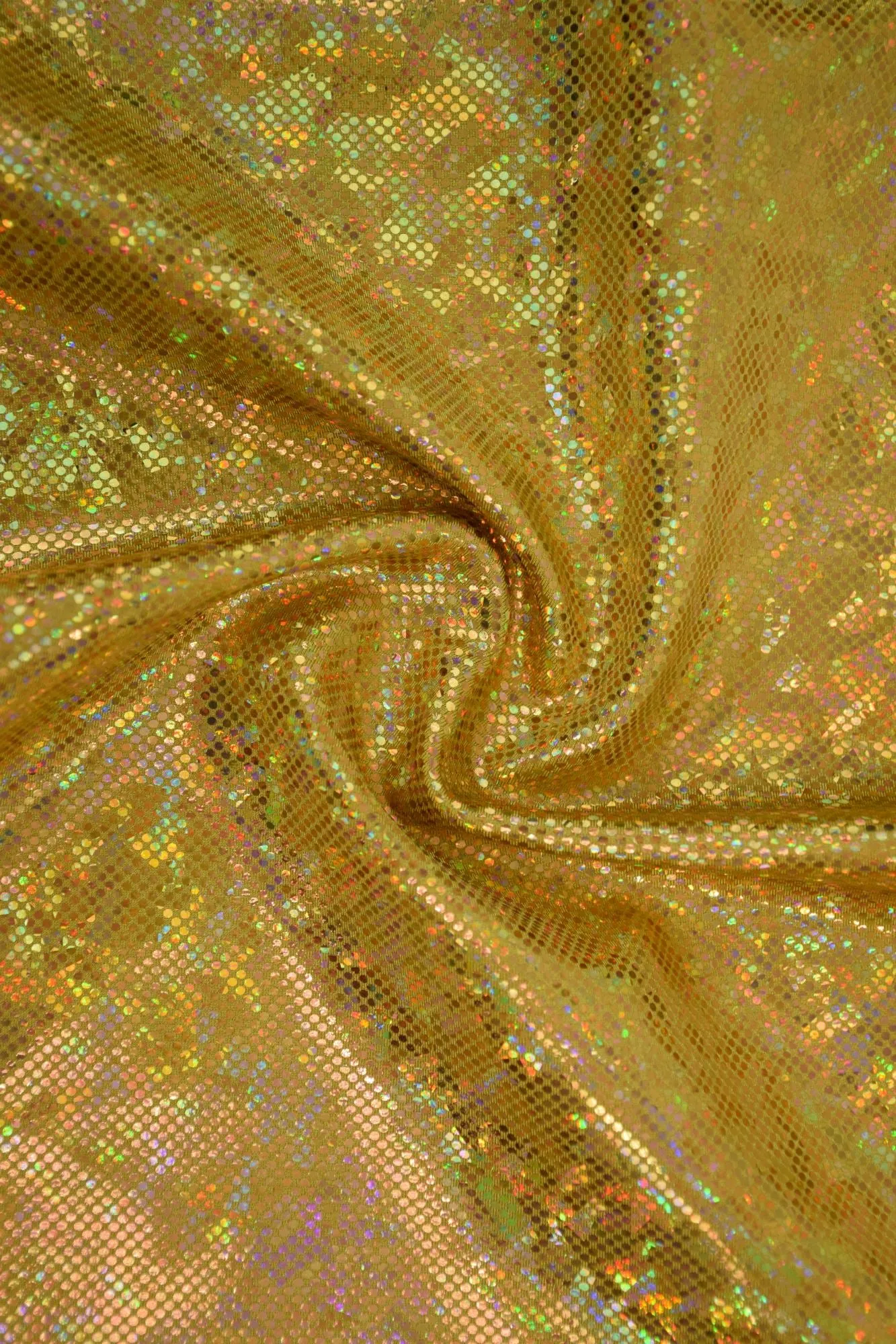 Gold Kaleidoscope Cap Sleeve Skater Dress