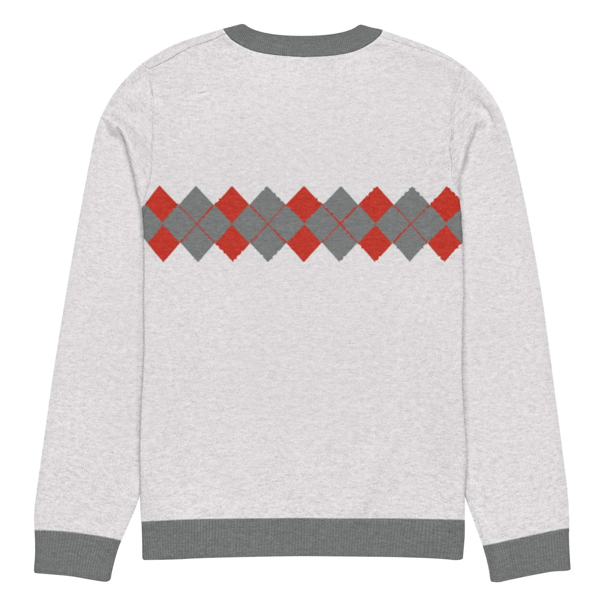Ivan Lendl Argyle Red Grey Knitted Sweater