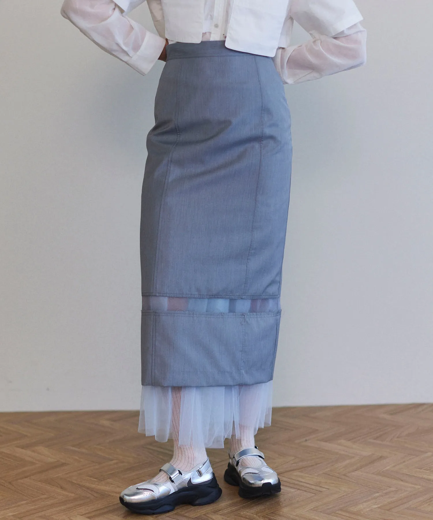 Layered A-line Slirt