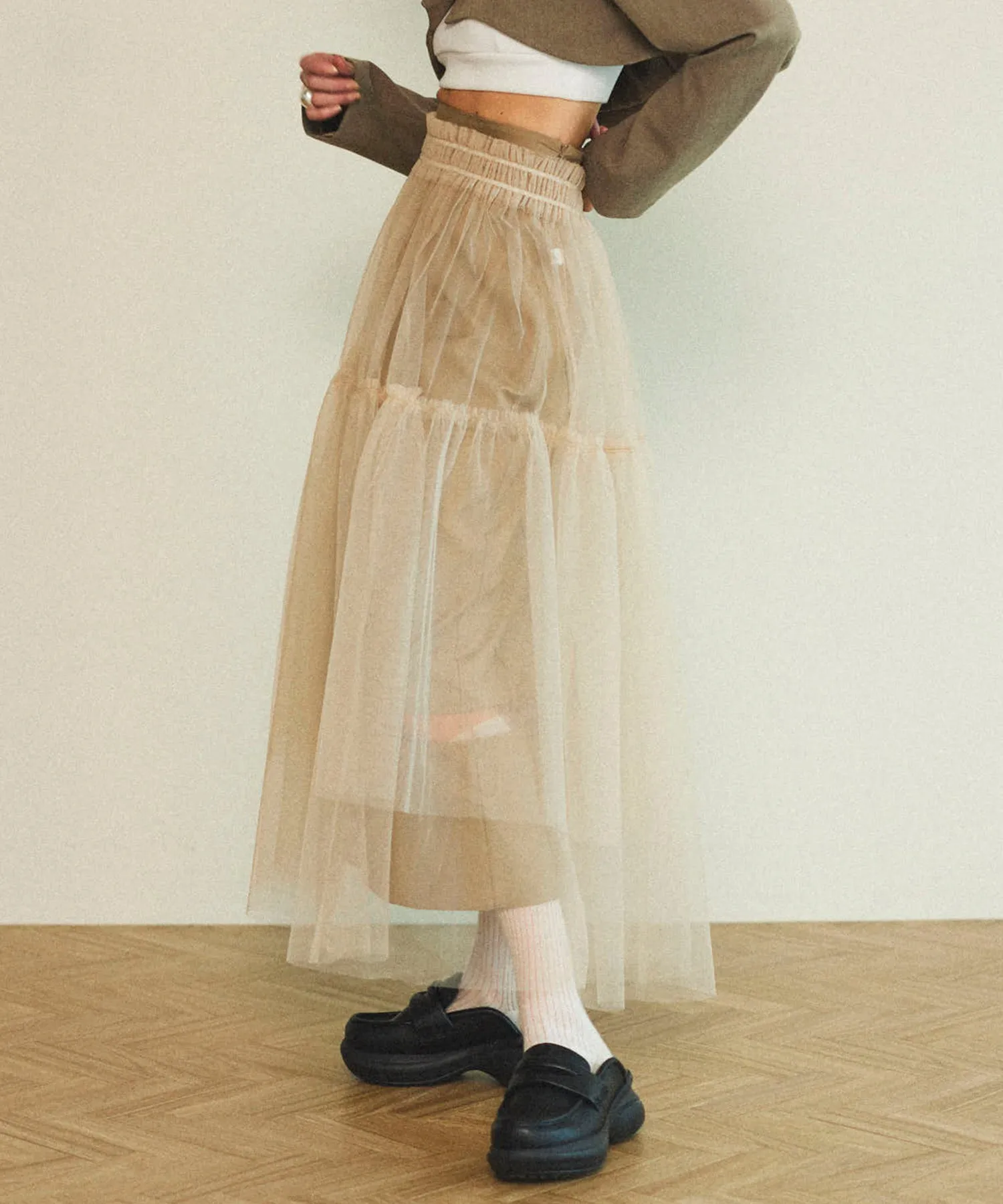 Layered A-line Slirt