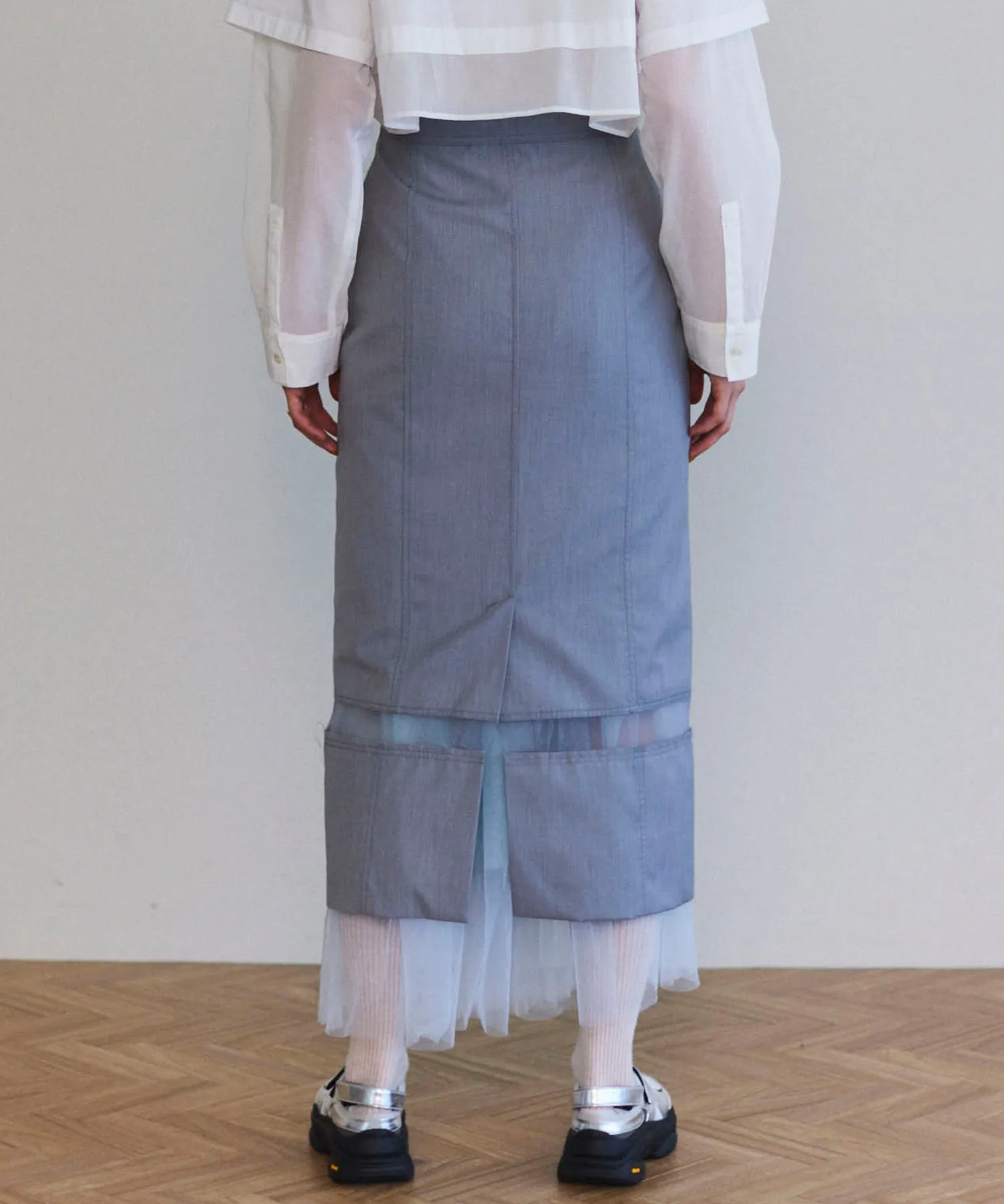 Layered A-line Slirt