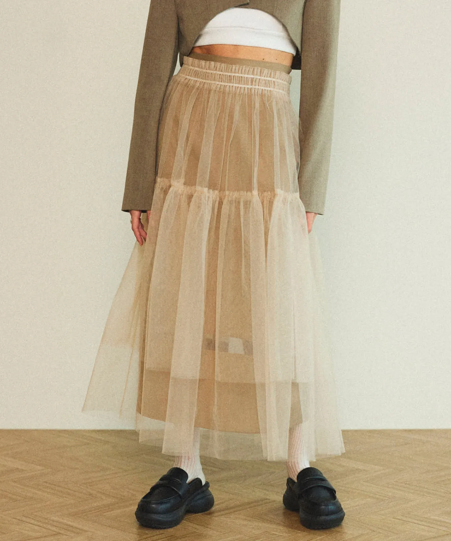 Layered A-line Slirt