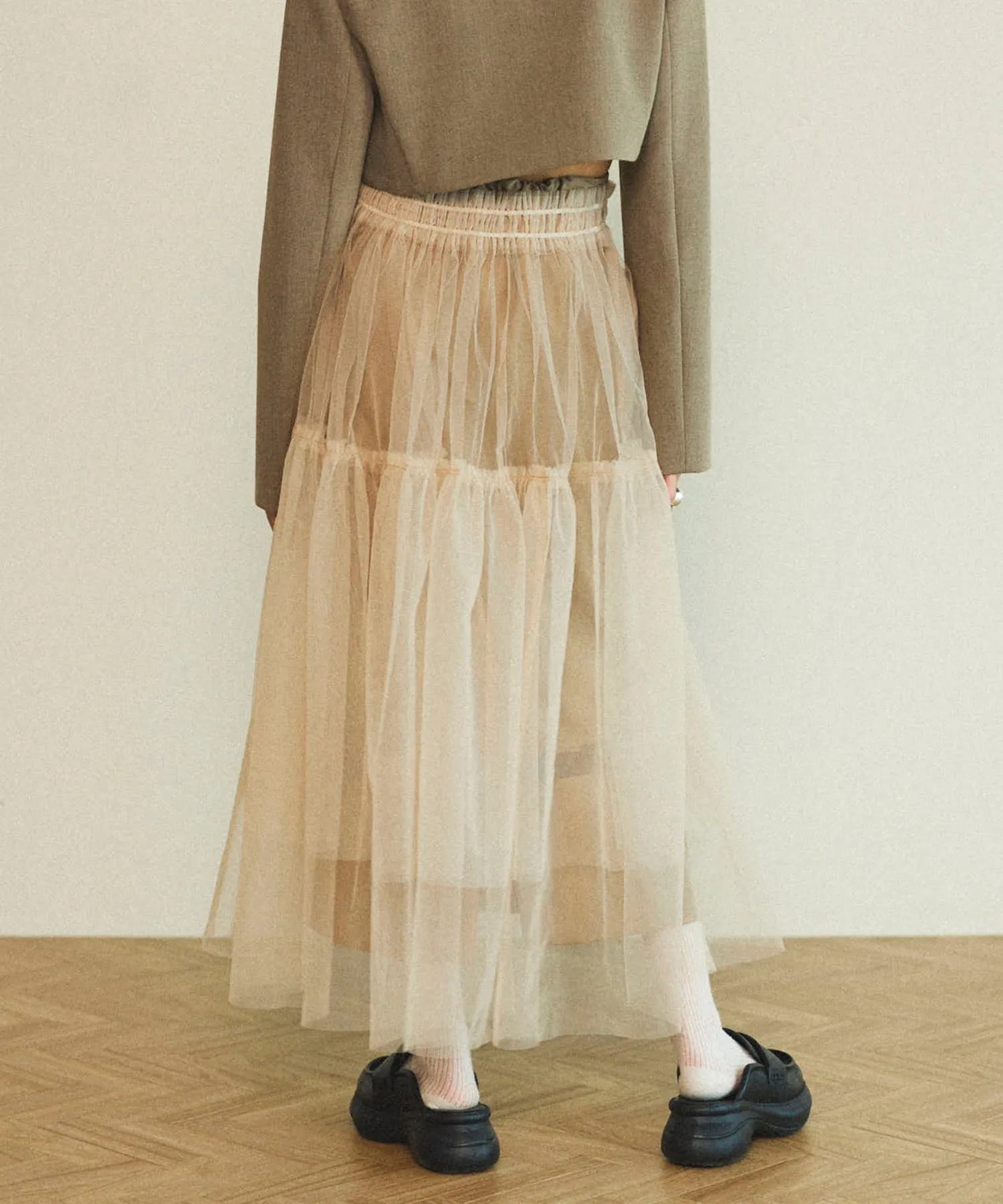 Layered A-line Slirt