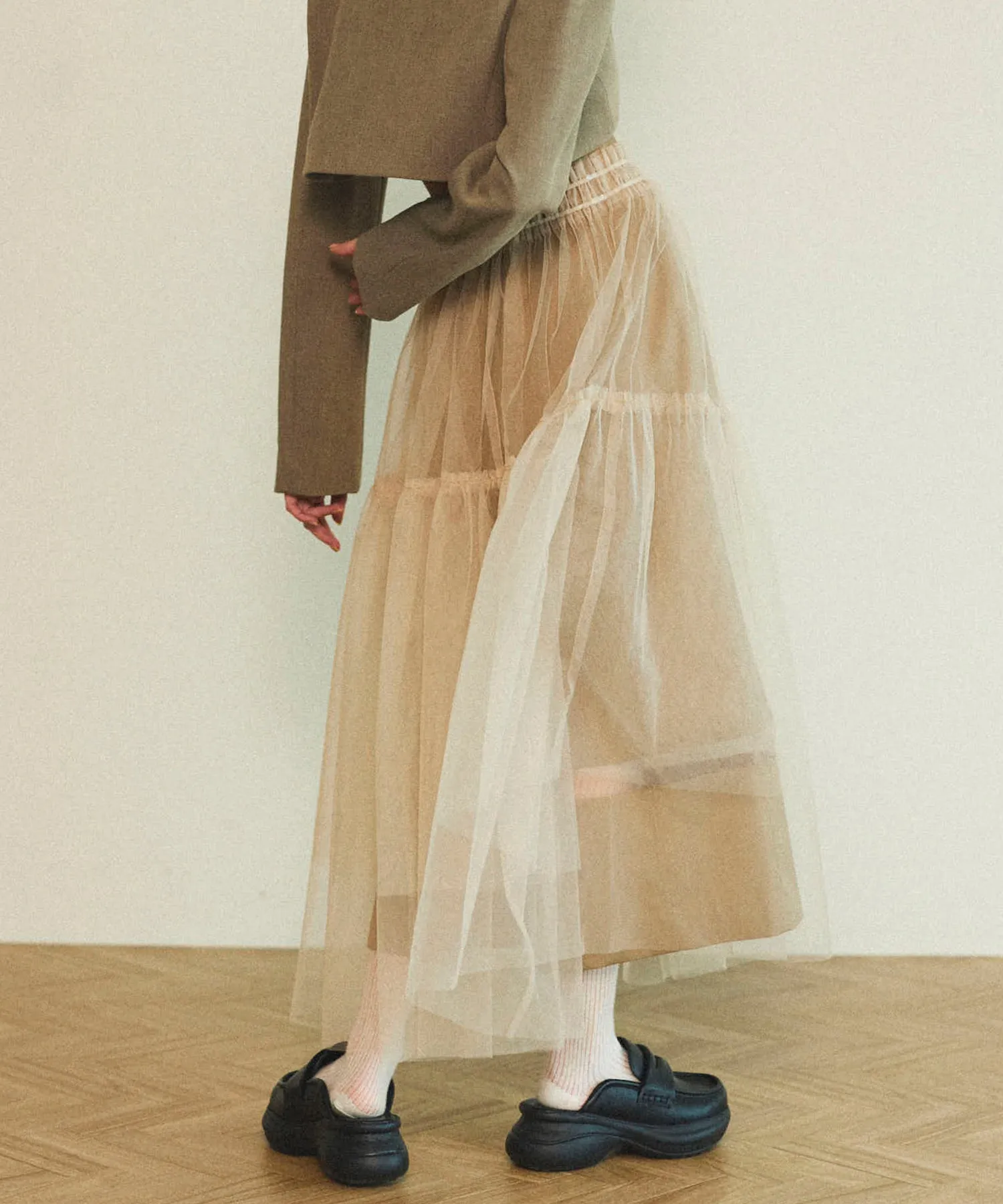 Layered A-line Slirt