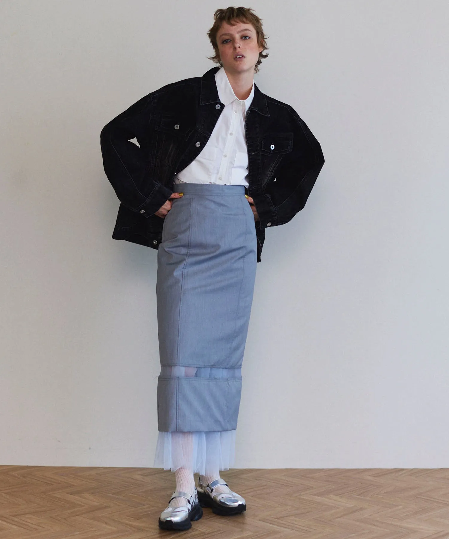 Layered A-line Slirt
