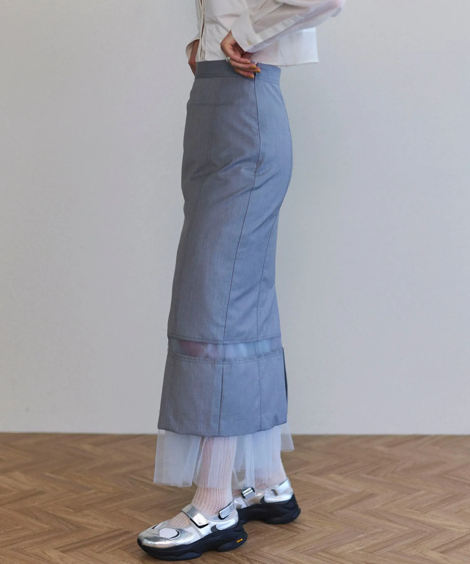 Layered A-line Slirt