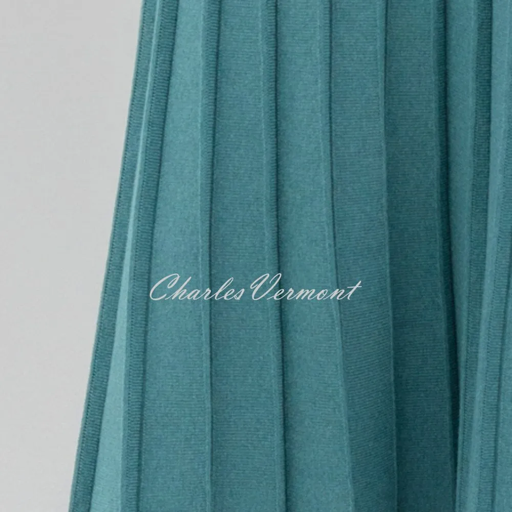 Marble Pleated Knit Skirt - Style 7176-223 (Sea Foam)