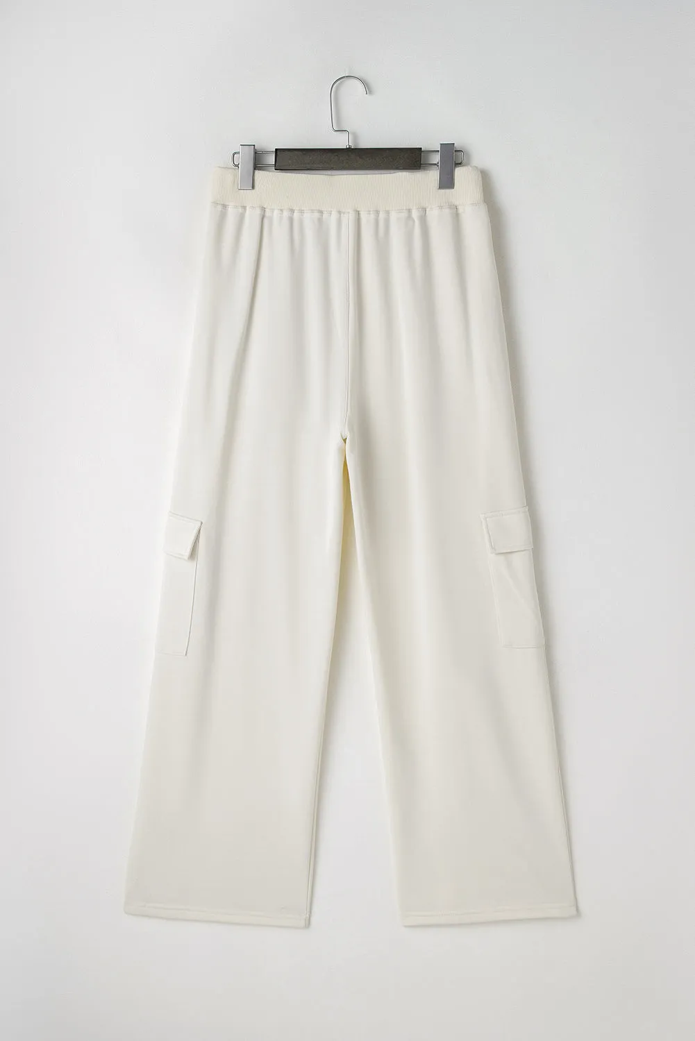 Plain Cargo High Waist Sweatpants